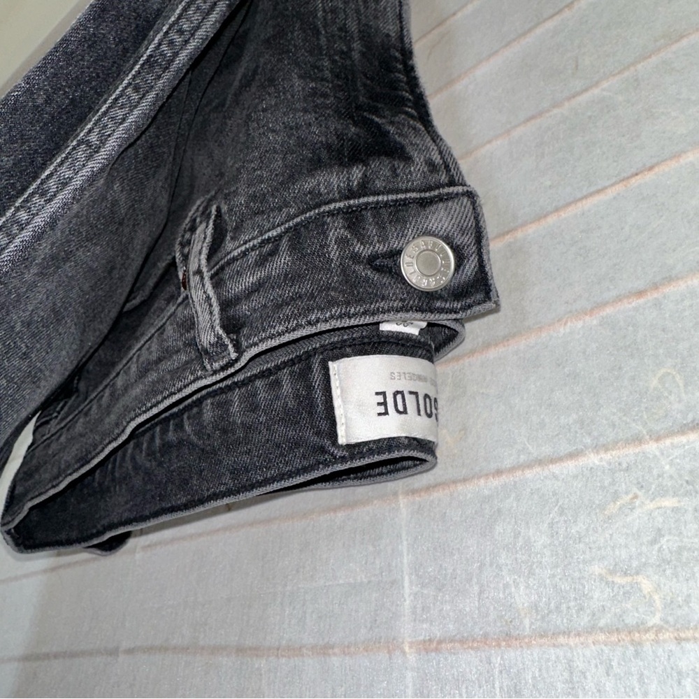 Agolde Hi-Rise Stovepipe Black Women's Jeans - Picture 11 of 12